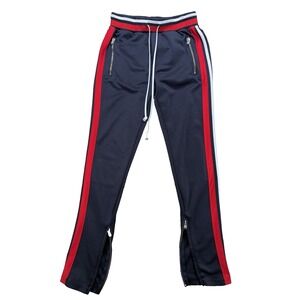MNML drawcord track pants black/red Size Med